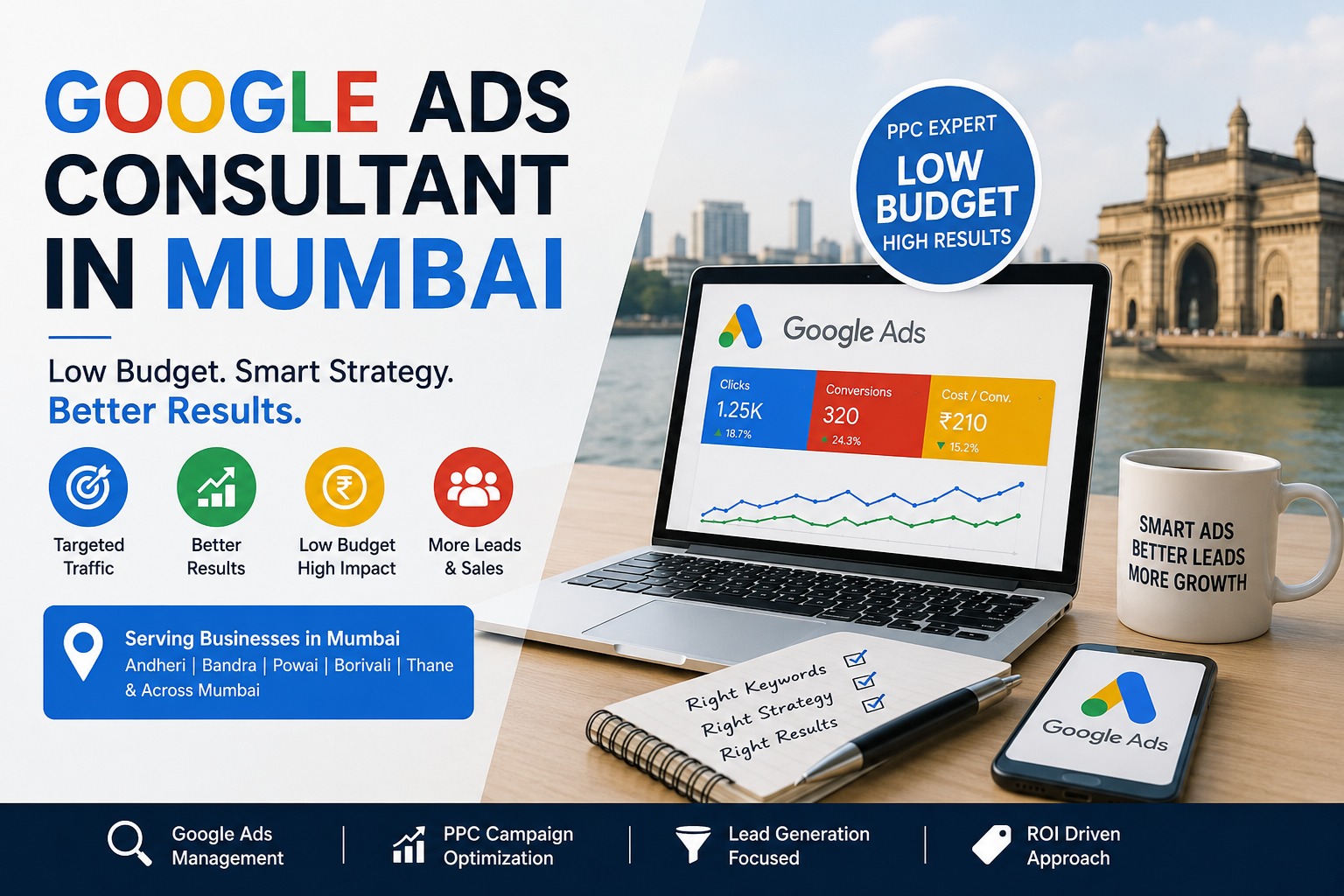 Google Ads Consultant in Mumbai: Get Better Results with a Low Budget