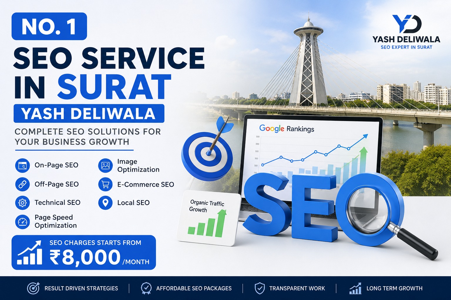No. 1 SEO Service in Surat – Yash Deliwala | Affordable SEO That Delivers Results